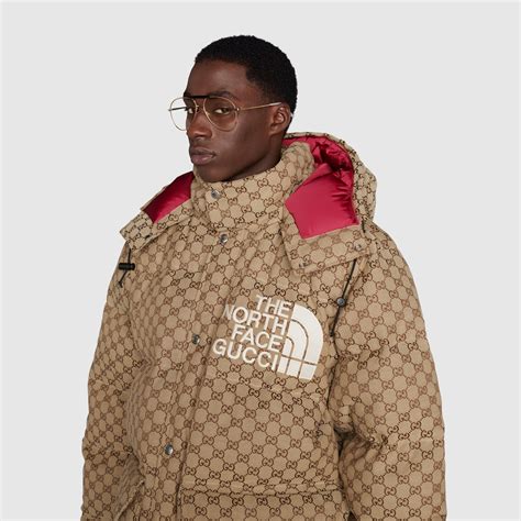 gucci x the north face padded jacket beige/ebony|north face gucci boots price.